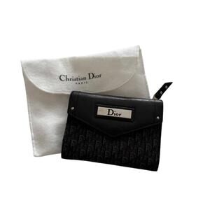 christian dior 2000s black wallet